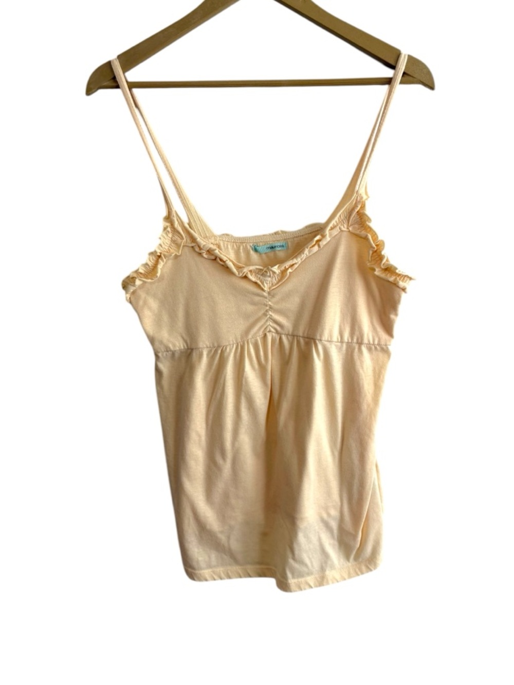 Maurice’s Size Large Butter Yellow Y2K Babydoll Cami‎ Top Preppy Coquette Dainty